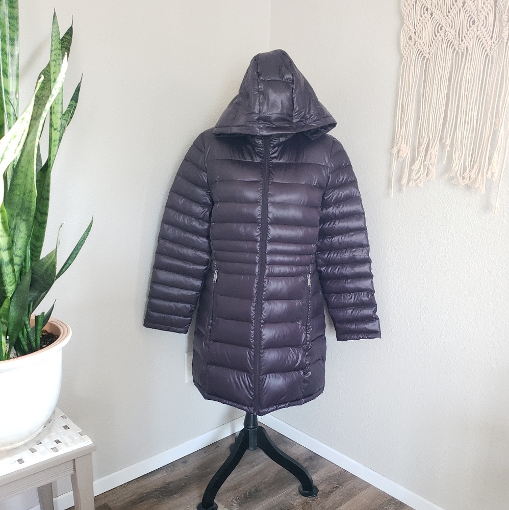 Andrew Marc Purple Puffer Down Coat sz XL
